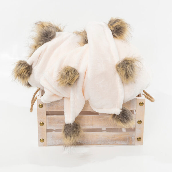 Κουβέρτα Pom Pom Γούνας Υπέρδιπλη