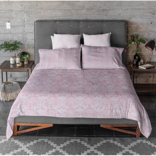 Σετ 3 τεμαχίων σεντόνια Μονά Baroque Pink BP160