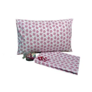 ΣΕΤ ΒΑΜΒΑΚΕΡΑ ΣΕΝΤΟΝΙΑ 220X240 PINK FLOWERS PNKF2, Διαστάσεις Σετ 4τμχ+Παπλωματοθήκη 220Χ240 Σετ 4 τεμαχίων