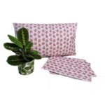 ΣΕΤ ΒΑΜΒΑΚΕΡΑ ΣΕΝΤΟΝΙΑ 220X240 RED FLOWERS RDFL2, Διαστάσεις Σετ 4τμχ+Παπλωματοθήκη 220Χ240 Σετ 4 τεμαχίων