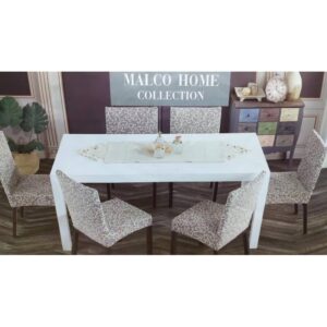 ΣΕΤ ΚΑΛΥΜΜΑΤΑ 6 ΤΕΜΑΧΙΩΝ MALCOHOME ΛΥΚΡΑ ΚΑΡΕΚΛΑΣ LAHUR KLH, Χρώμα Γκρι Ecru Cinnamon