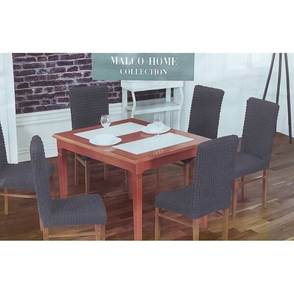 ΣΕΤ ΚΑΛΥΜΜΑΤΑ 6 ΤΕΜΑΧΙΩΝ MALCOHOME ΛΥΚΡΑ ΚΑΡΕΚΛΑΣ ΣΦΙΓΓΟΦΩΛΙΑ ΓΚΡΙ LKS1