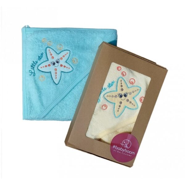 ΒΡΕΦΙΚΗ ΚΑΠΑ - ΜΠΟΥΡΝΟΥΖΙ MALCOHOME LITTLE STAR B005, Χρώμα Mπλε ροζ Veraman κίτρινο λευκό/μπλέ λευκό/ροζ
