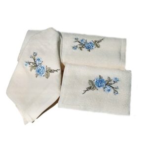 ΣΕΤ ΠΕΤΣΕΤΕΣ MALCOHOME 3 ΤΕΜΑΧΙΩΝ ΜΕ ΚΕΝΤΗΜΑ BLUE ROSE BLRS1