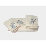 ΣΕΤ ΠΕΤΣΕΤΕΣ MALCOHOME 3 ΤΕΜΑΧΙΩΝ ΜΕ ΚΕΝΤΗΜΑ CHERRY BLOSSOM BLUE CHRB1