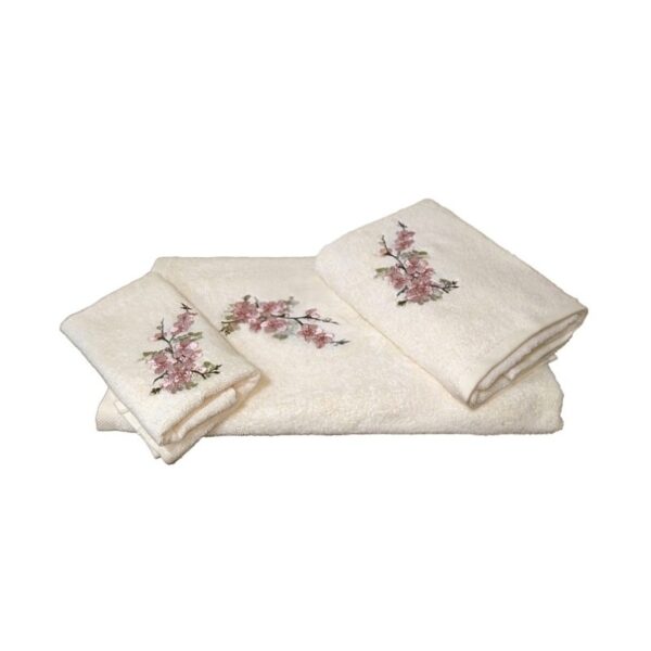 ΣΕΤ ΠΕΤΣΕΤΕΣ MALCOHOME 3 ΤΕΜΑΧΙΩΝ ΜΕ ΚΕΝΤΗΜΑ CHERRY BLOSSOM PINK CHRP1
