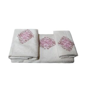 ΣΕΤ ΠΕΤΣΕΤΕΣ MALCOHOME 3 ΤΕΜΑΧΙΩΝ ΜΕ ΚΕΝΤΗΜΑ PINK BRAID PNBRD1