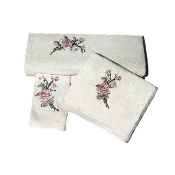 ΣΕΤ ΠΕΤΣΕΤΕΣ MALCOHOME 3 ΤΕΜΑΧΙΩΝ ΜΕ ΚΕΝΤΗΜΑ PINK ROSE PNKRS1