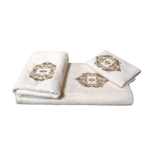 ΣΕΤ ΠΕΤΣΕΤΕΣ MALCOHOME 3 ΤΕΜΑΧΙΩΝ ΜΕ ΚΕΝΤΗΜΑ ROYAL BEIGE RYLB1