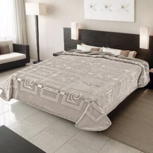 ΚΟΥΒΕΡΤΑ ΒΕΛΟΥΤΕ ΥΠΕΡΔΙΠΛΗ PIERRE CARDIN NANCY 657 TAUPE(55)