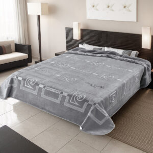 ΚΟΥΒΕΡΤΑ ΒΕΛΟΥΤΕ ΥΠΕΡΔΙΠΛΗ PIERRE CARDIN NANCY 657 GREY(51)