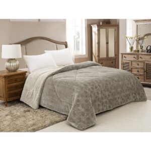 ΚΟΥΒΕΡΤΟΠΑΠΛΩΜΑ ΑΝΑΓΛΥΦΟ FLANNEL 220X240 (811) TAUPE